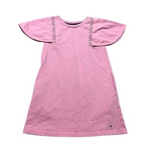 Tommy Hilfiger Pink Cap Sleeve Dress Size 6 Lace Detail Coquette Girly